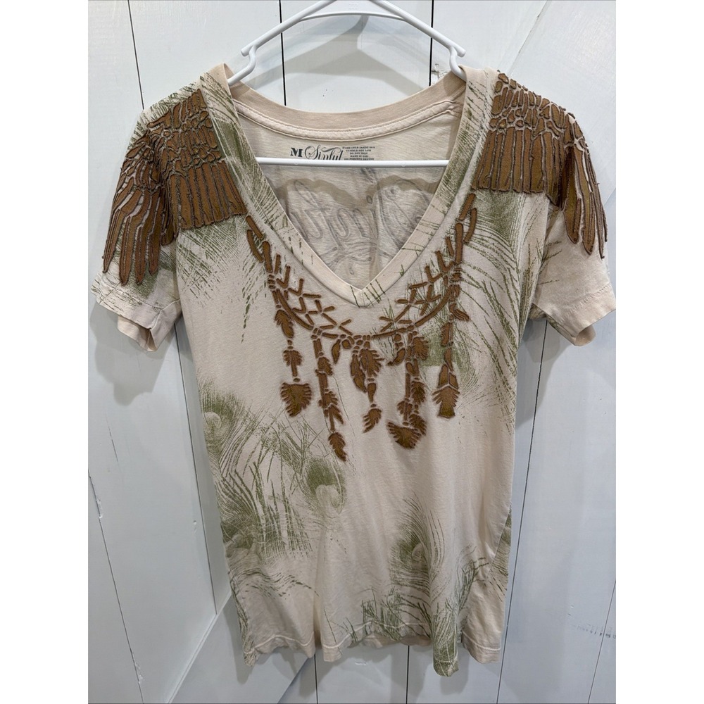 Sinful Brands Women Brown Short Sleeve Top M